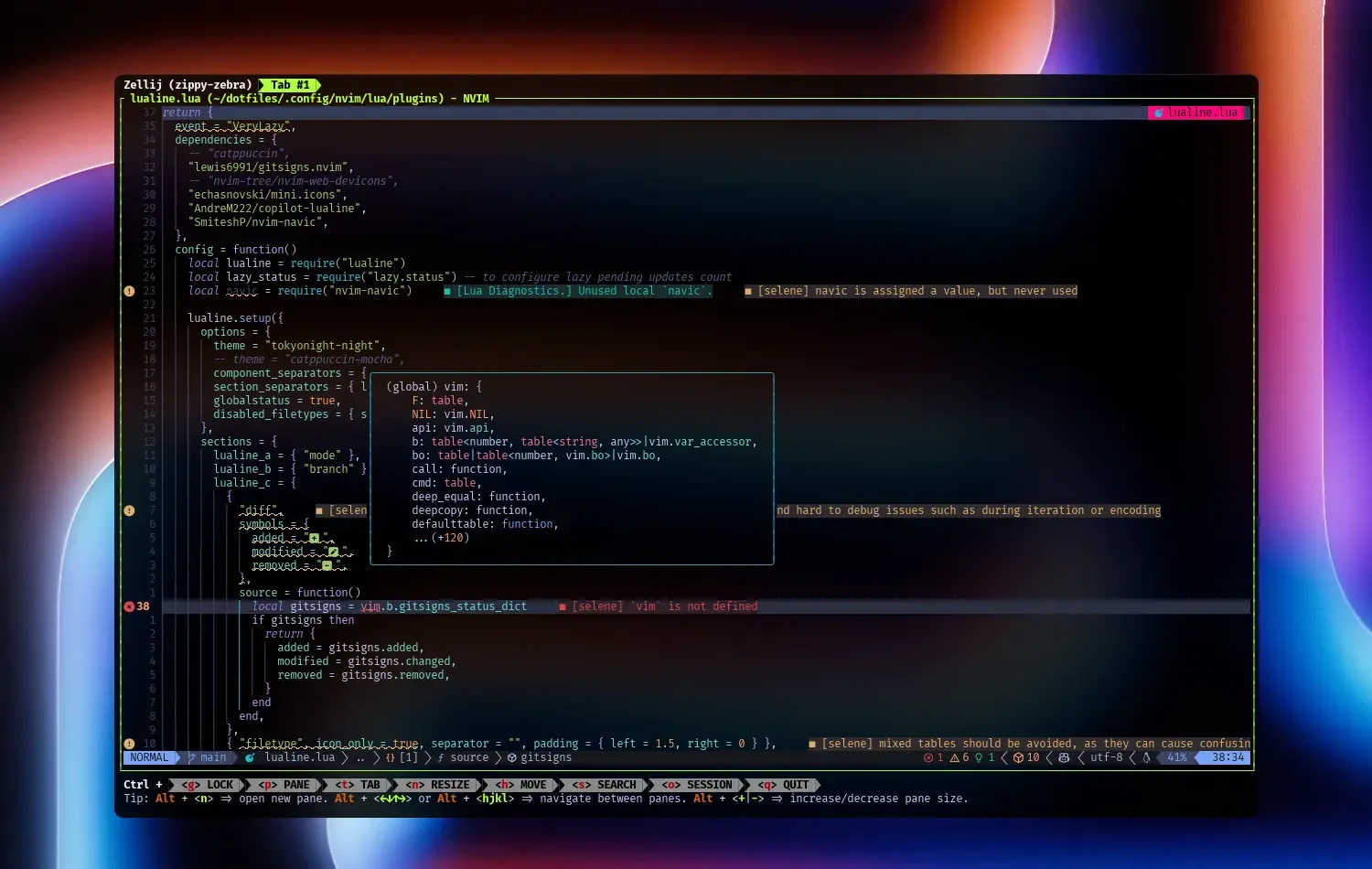 Neovim screenshot 01